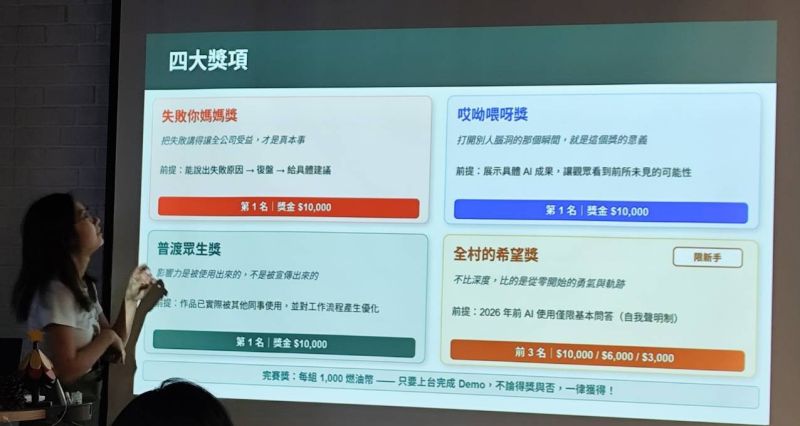 AI 獎金獵人大賽四大獎項